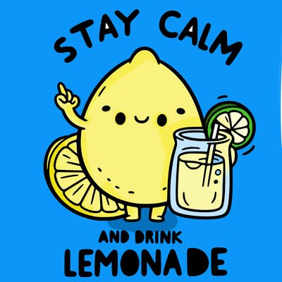 stay calm and drink lemonade