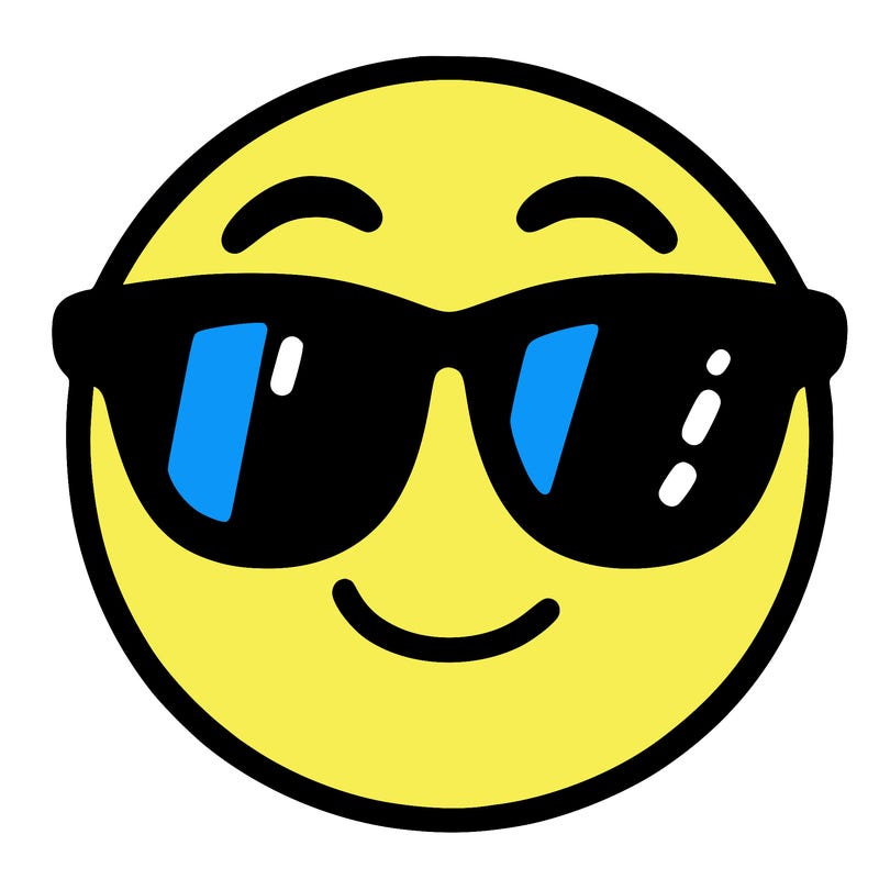 emoji with sunglasses