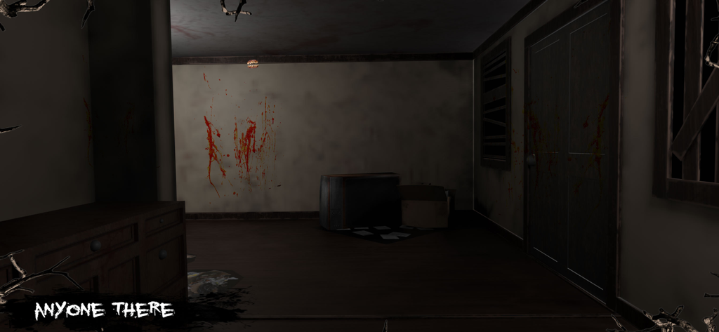 Scary Granny Nun Game 2019 - Dark horror room with blood splatters on the walls