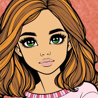 realistic girl whith cute eyes