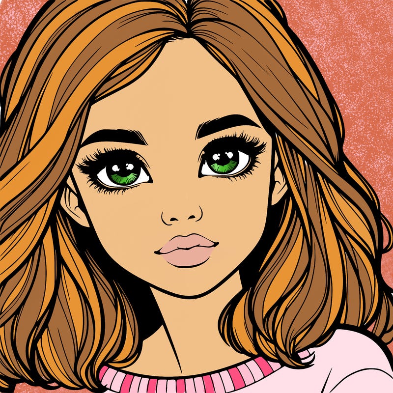 realistic girl whith cute eyes