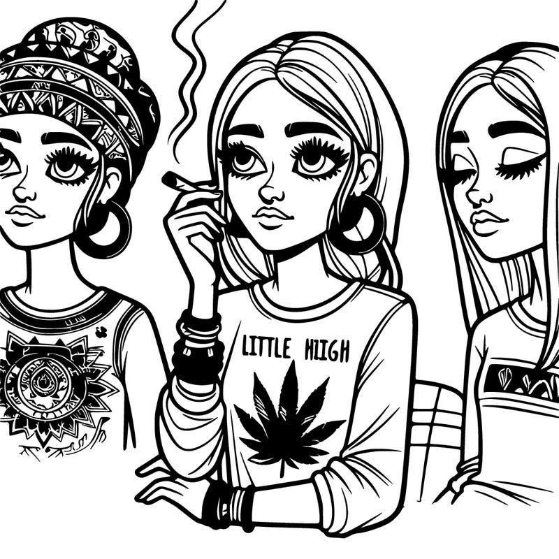 realistic girl who is high