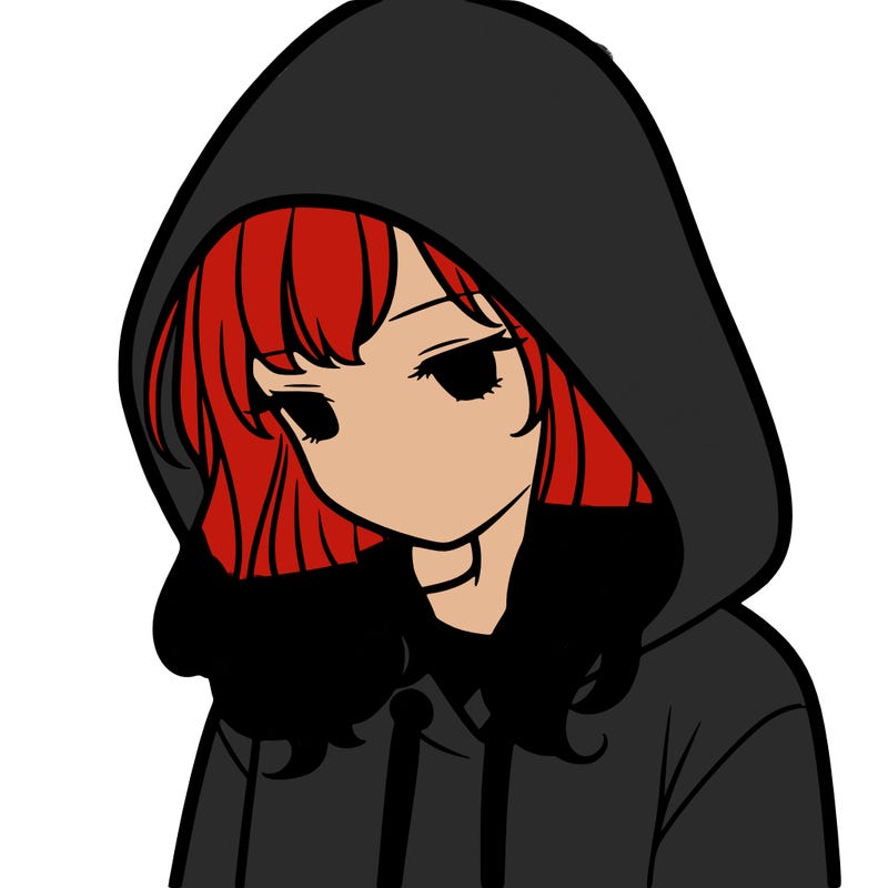 girl with a hoodie with hood over her head