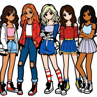 a group of teenage girls