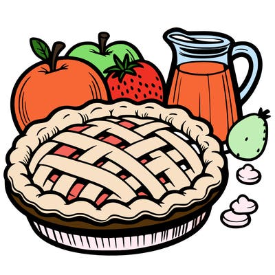a pie of food
