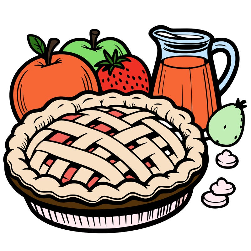 a pie of food