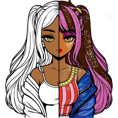 realistic girl split