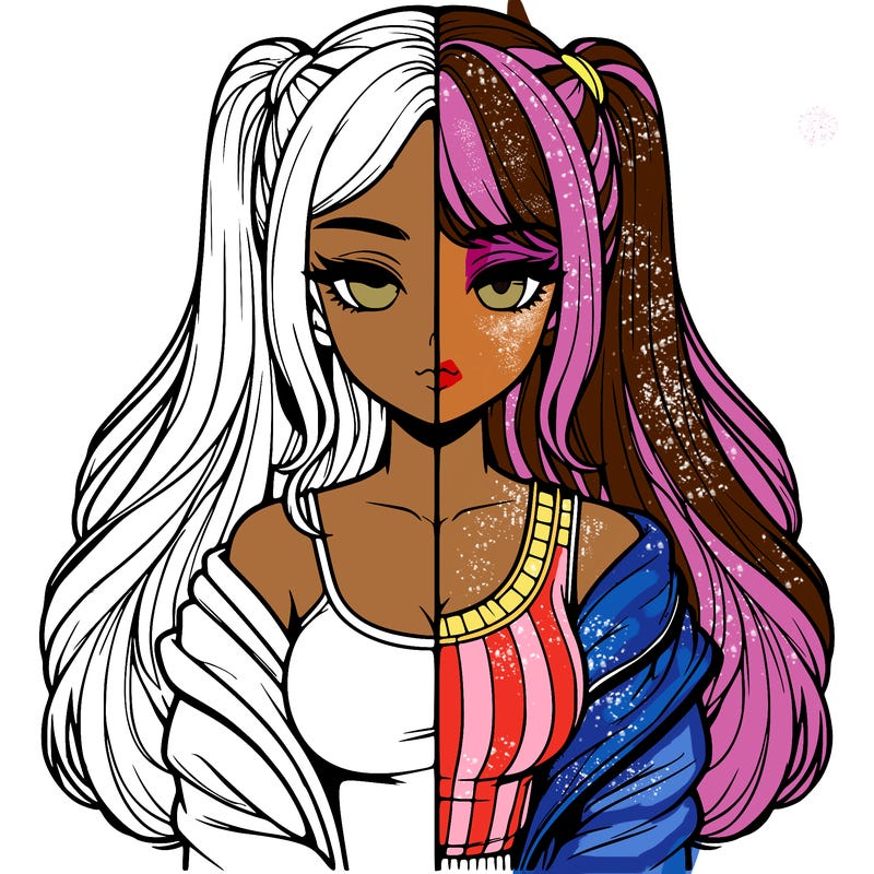 realistic girl split