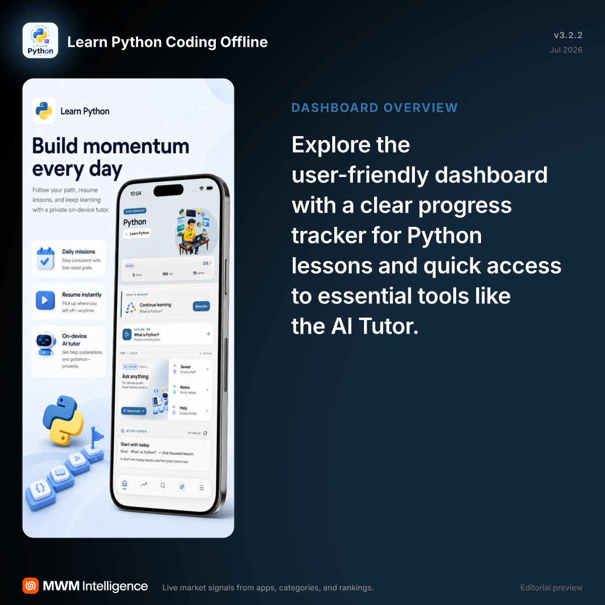 Learn Python Coding Offline - Education App | MWM