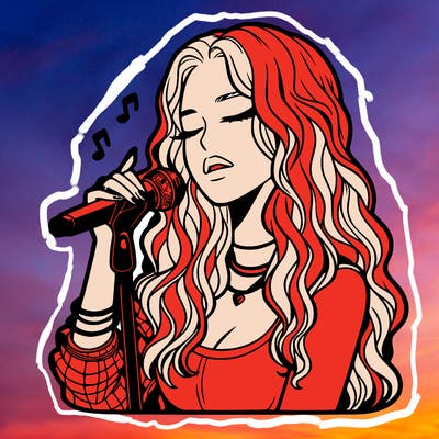 realistic female singer