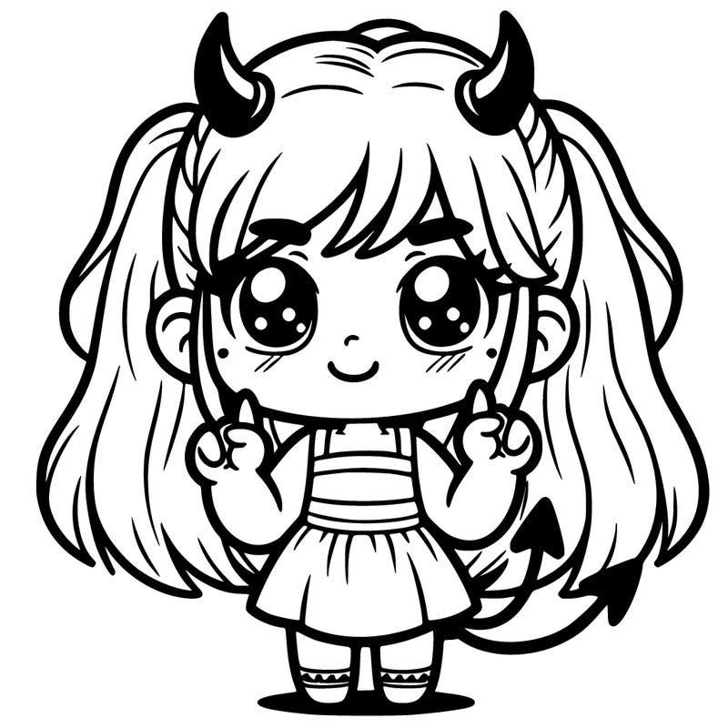 devil little cute girl
