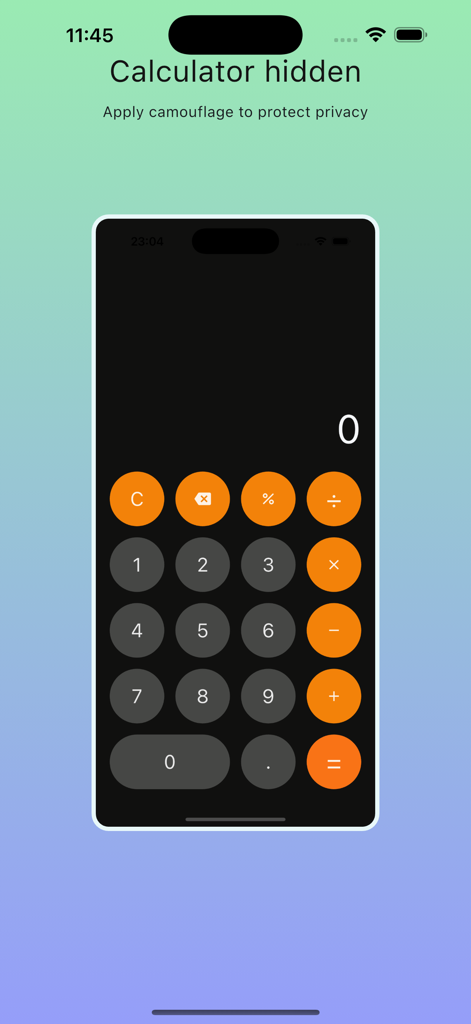 Dual Messenger - Recover&Duo - A calculator camouflage interface used to hide and protect private messages for enhanced security