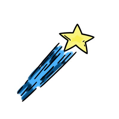 a shooting star in the sky