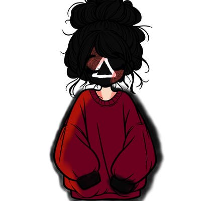 girl with baggy sweatshirt and messy bun