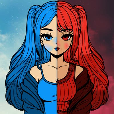 realistic girl split