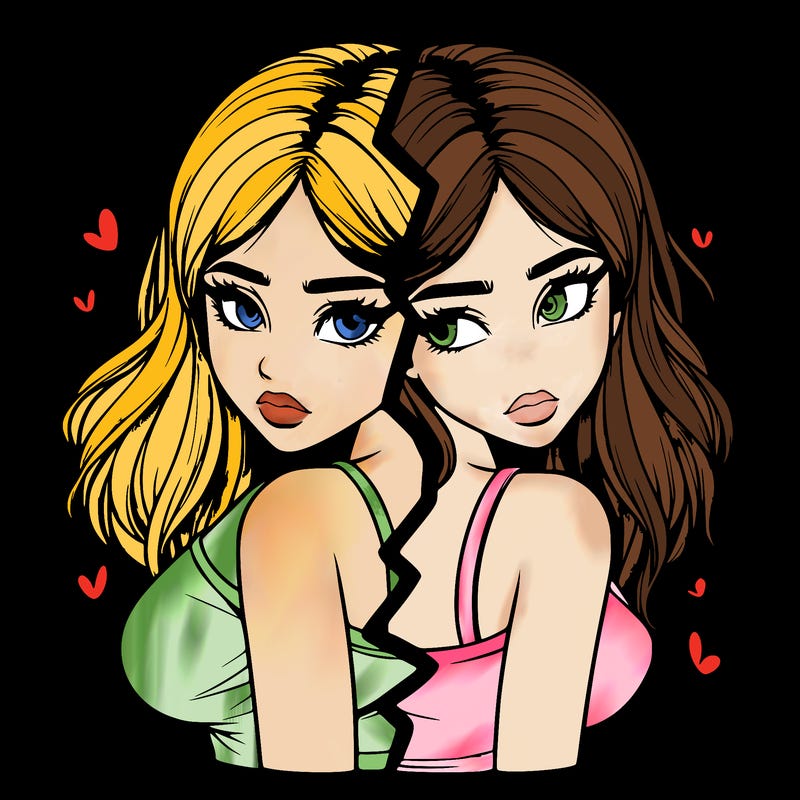 realistic girl split