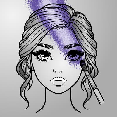 realistic person with makeup