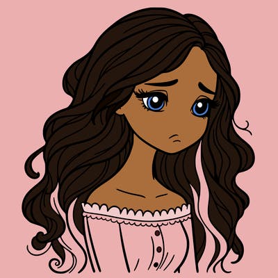 a beautiful but sad girl