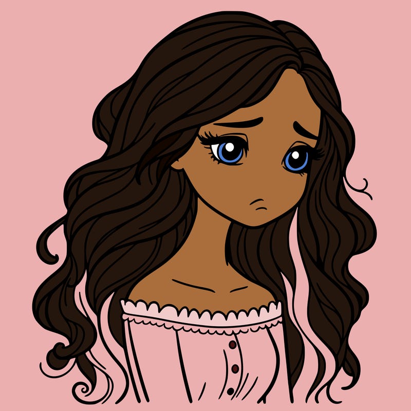 a beautiful but sad girl