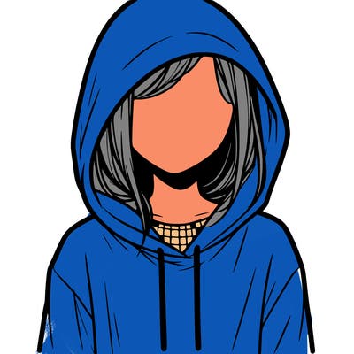 faceless girl in hoodie