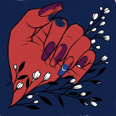 nails with french tip