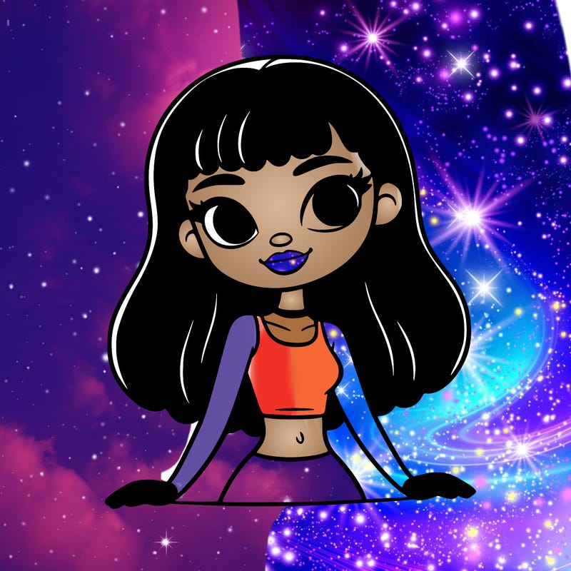 black girl with edges