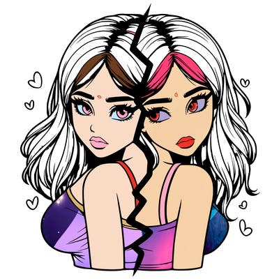 realistic girl split