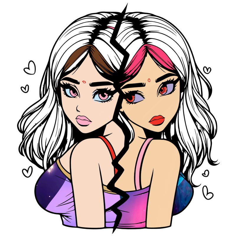 realistic girl split