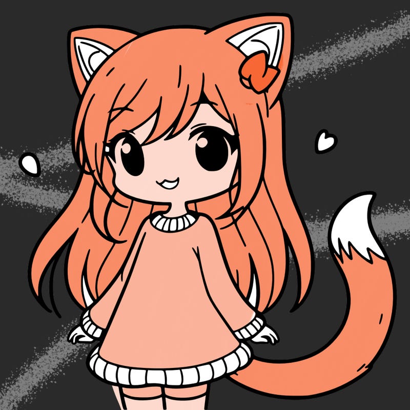 girl with cat ears and tail