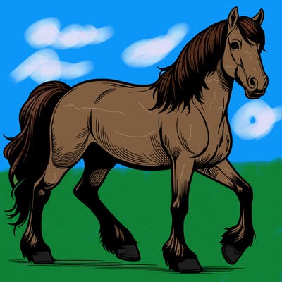 realistic horse