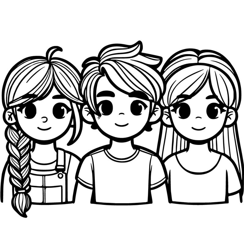 3 best friends one has a plait one has a ponytail and one has their hair down