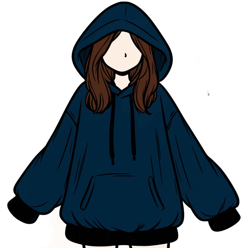 girl in oversized hoodie