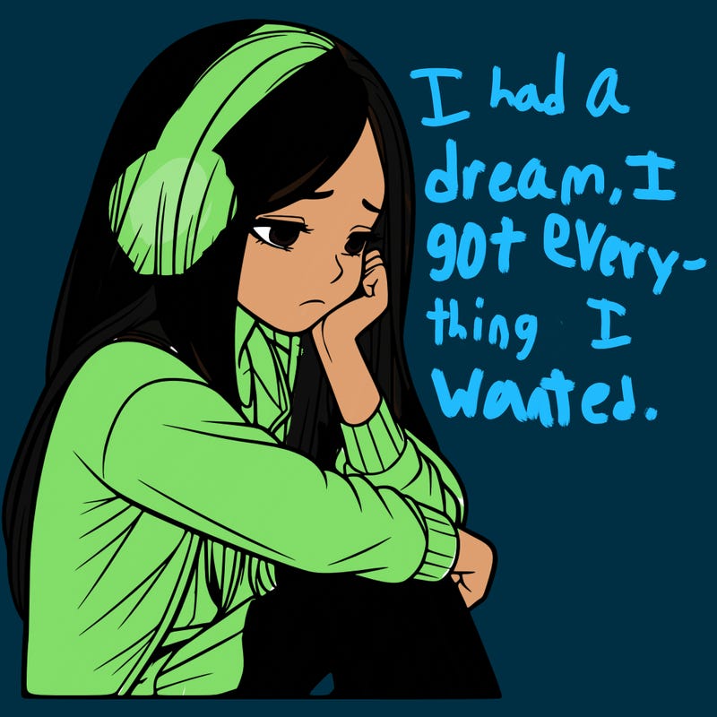 a realistic girl with depression