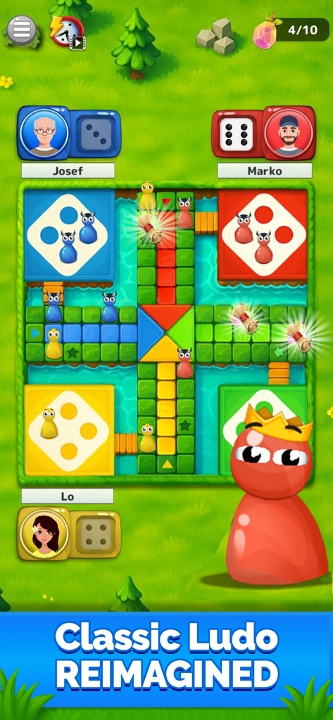 Ludo Quest: Parchis Dice RPG - Classic Ludo gameplay reimagined with animated characters and colorful game boards
