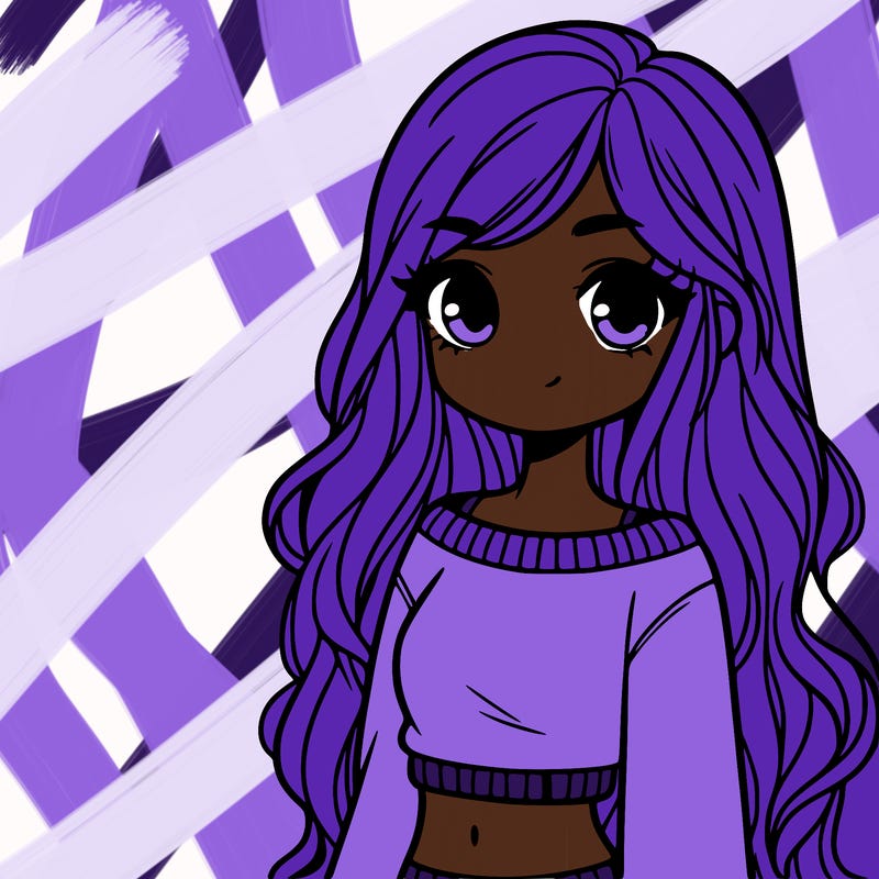 girl with long hair and a crop top with a sweater