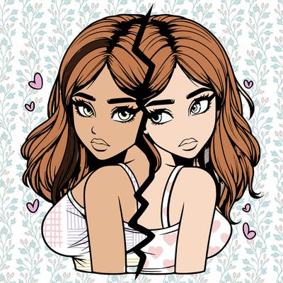 realistic girl split