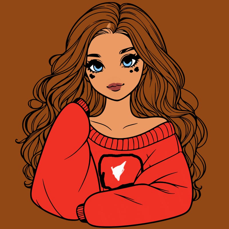 a beautiful girl in a big sweatshirt