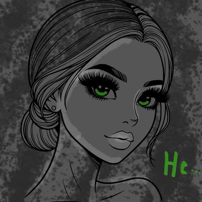 realistic girl with lashes