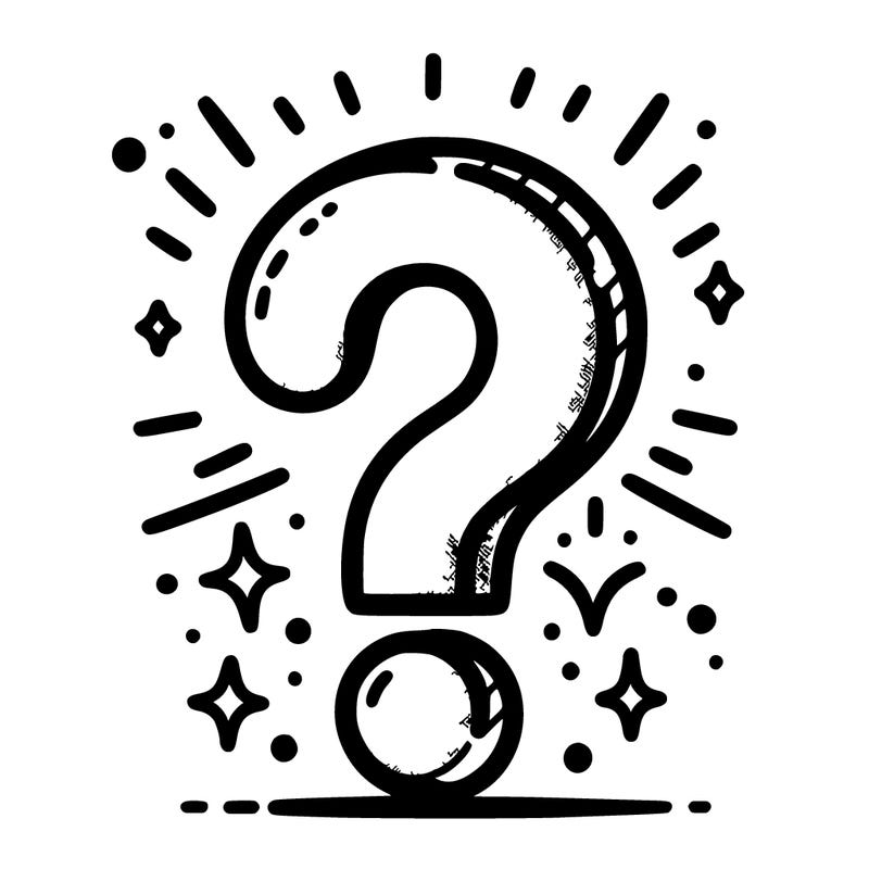 a big question mark in the middle