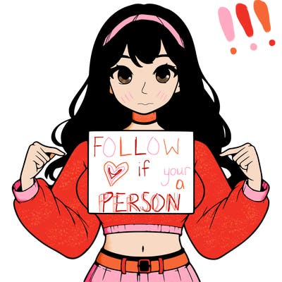 girl holding a blank sign in a long sleeve crop top