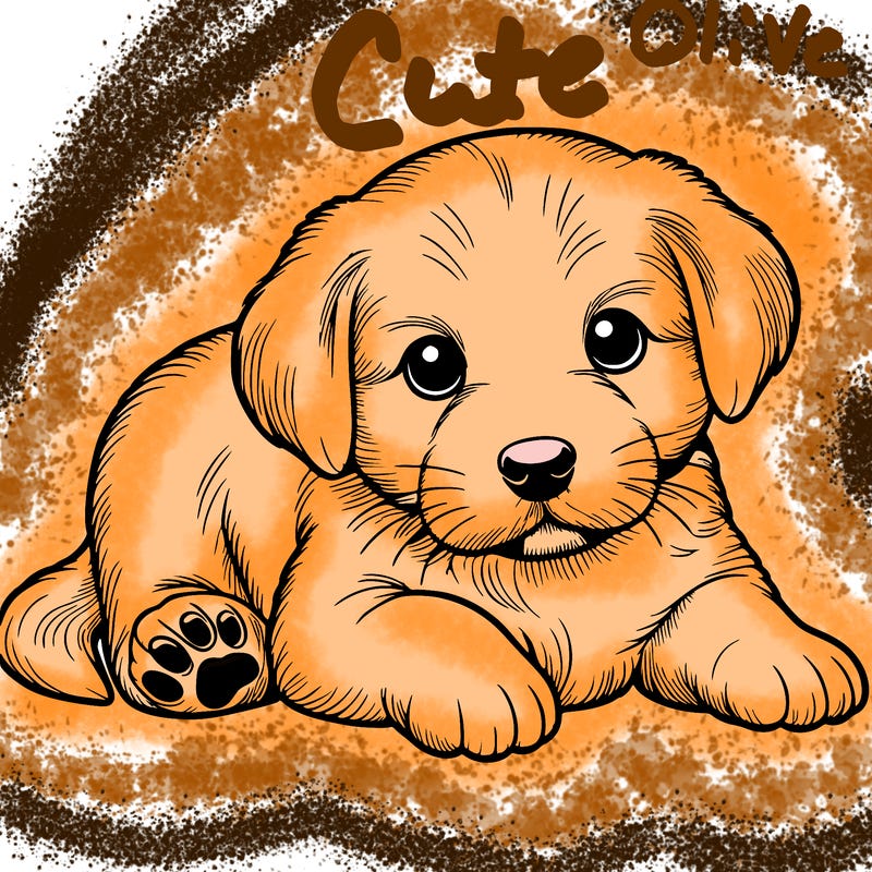 a cute realistic puppy