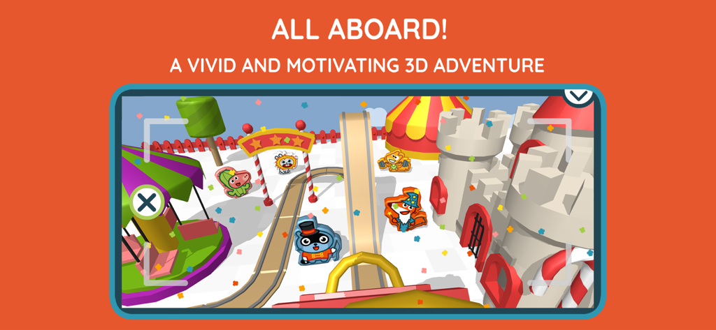 Pango Theme Park Builder - Una vivida avventura di parco divertimenti 3D in Pango Parco Divertimenti Costruttore con personaggi colorati e un castello giocattolo