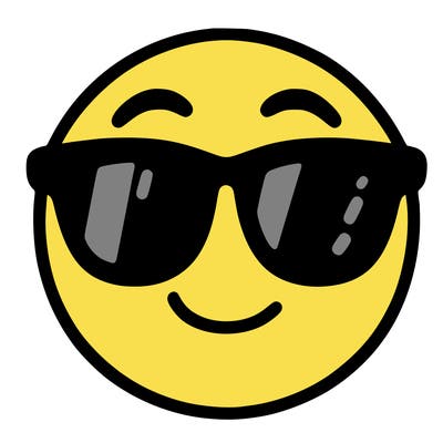 emoji with sunglasses
