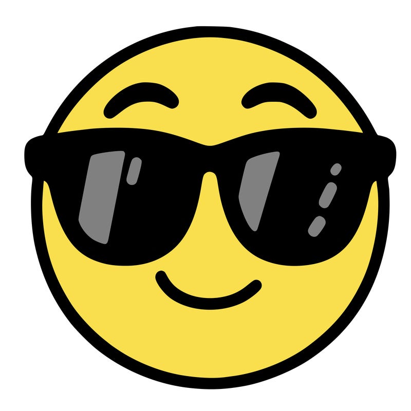 emoji with sunglasses