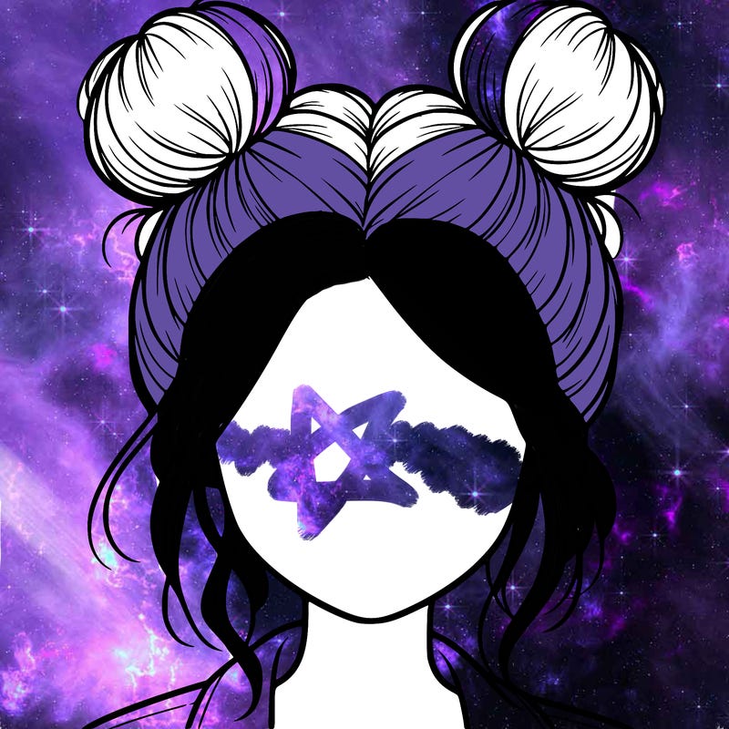 realistic girl with buns on the top of her hair