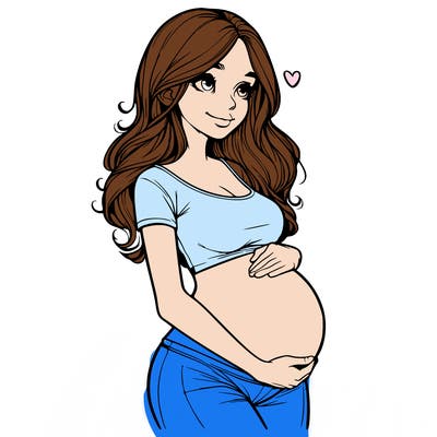 realistic pregnant girl