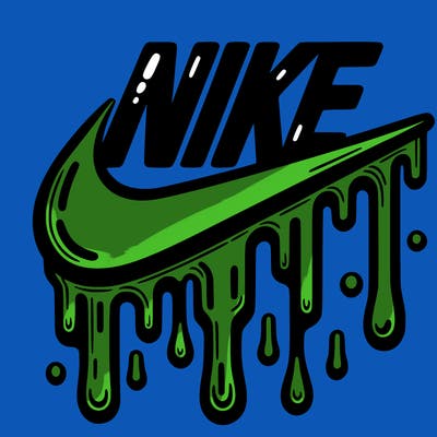 dripping nike logo