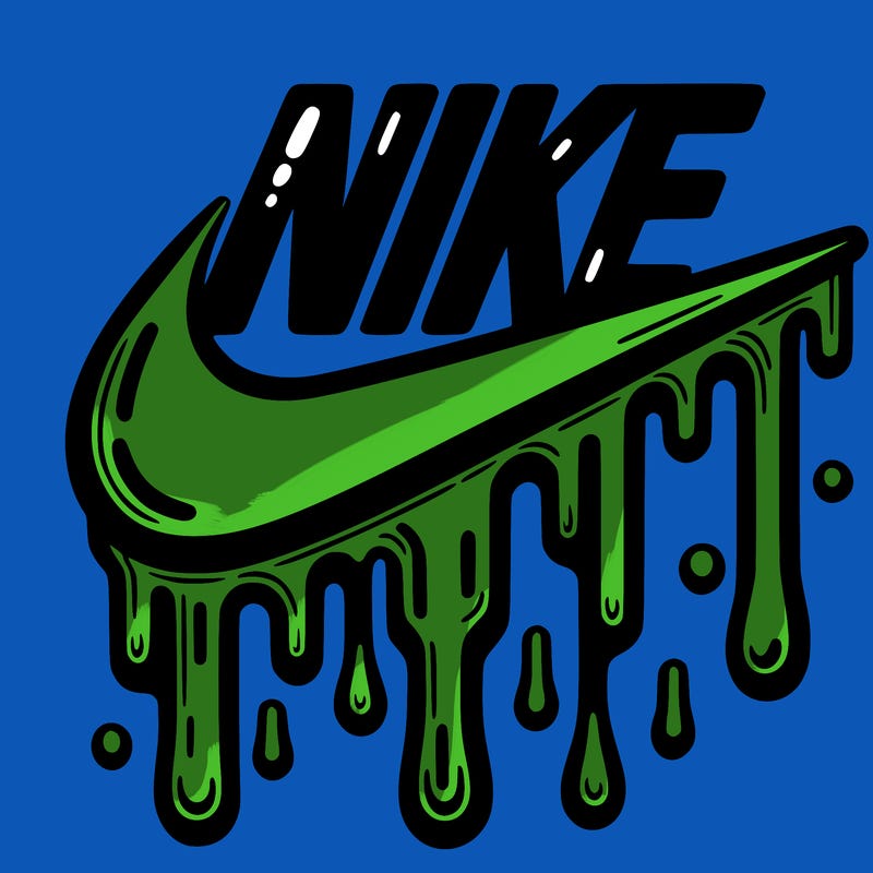 dripping nike logo
