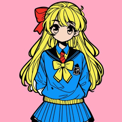 preppy anime girl