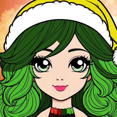 realistic christmas girl